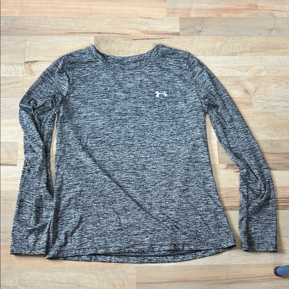 Under Armour Women's Heathered Black Long Sleeve Tee